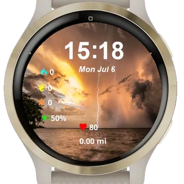Large Cloud Sky Garmin watch face preview