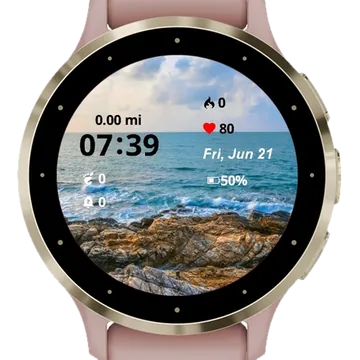 Largest Sea Rock Stone Garmin watch face preview