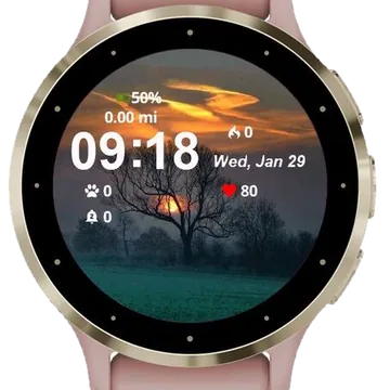 Late Night Garmin watch face preview