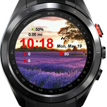 Lavender Fields Garmin watch face preview
