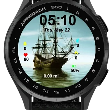 Legendary Pirate Voyage Garmin watch face preview