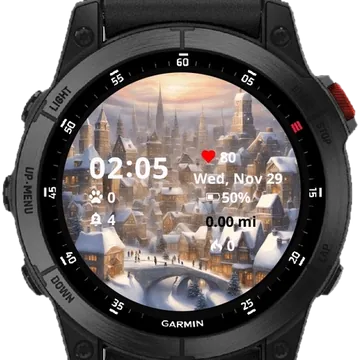 Let is snow Garmin watch face preview