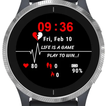 Life Is A Game Garmin watch face preview