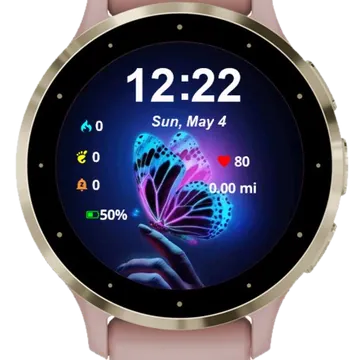 Life Purple Garmin watch face preview