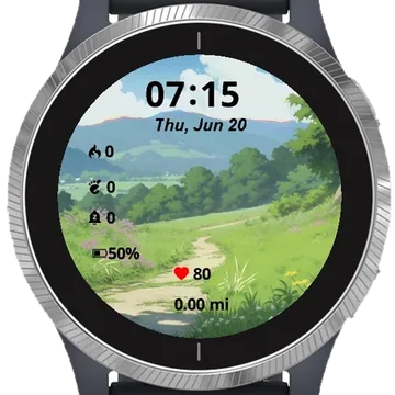 Lifestyle Summer Scene Garmin watch face preview