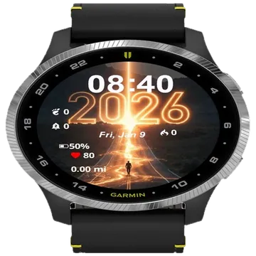 Light Painting Garmin watch face preview