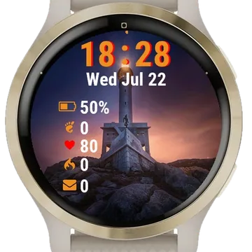 Light Top Rocky Hill Garmin watch face preview