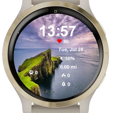 Lighthouse Edge Cliff By Ocean Garmin watch face preview