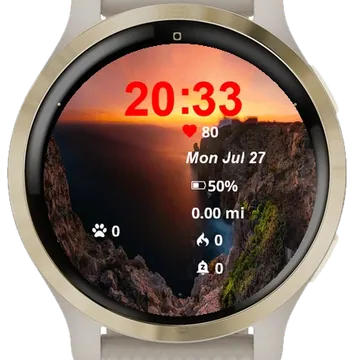 Lighthouse Sitting Top Cliff Garmin watch face preview