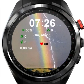Lightning Garmin watch face preview