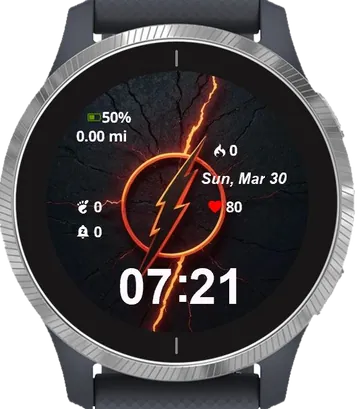 Lightning Garmin watch face preview