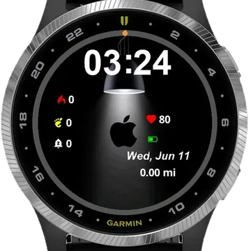 Lightning Apple Garmin watch face preview