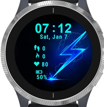 Lightning Garmin watch face preview