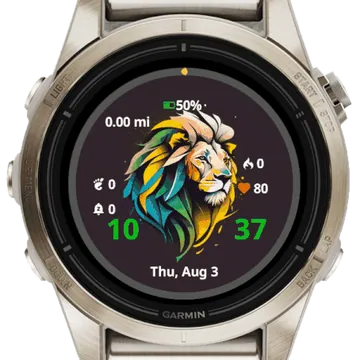 Lion Garmin watch face preview
