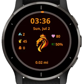 Lion Crown Garmin watch face preview
