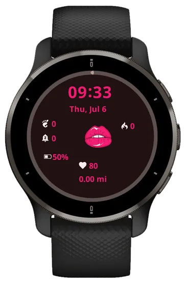 Lips Garmin watch face preview
