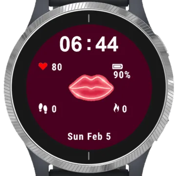 Lips Garmin watch face preview