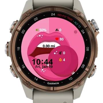 Lips Kisses Garmin watch face preview