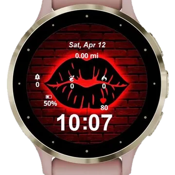 Lips Wall Garmin watch face preview