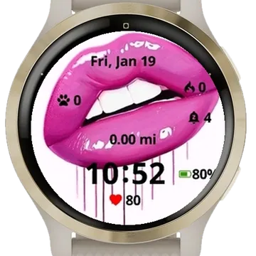 Lips Garmin watch face preview