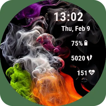 Liquidsmoke Garmin watch face preview