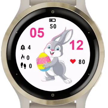 Little Bunny Garmin watch face preview