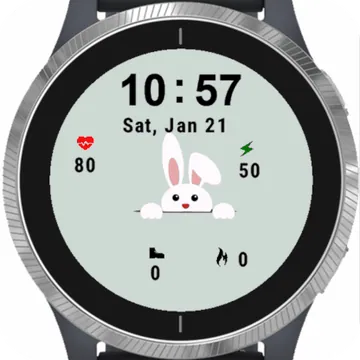 Little Bunny Garmin watch face preview