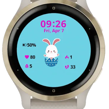 Little Bunny Garmin watch face preview