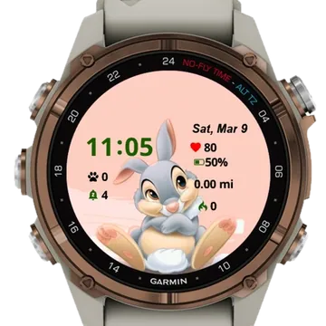 Little Bunny Garmin watch face preview