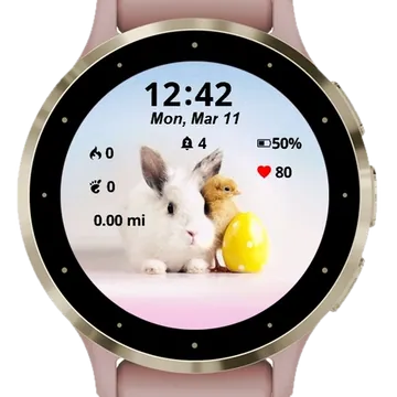 Little Bunny Garmin watch face preview