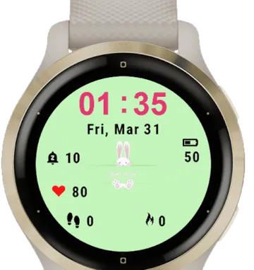 Little Bunny Easter Garmin watch face preview