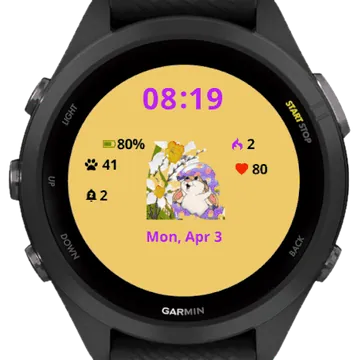 Little Bunny Eggs Garmin watch face preview