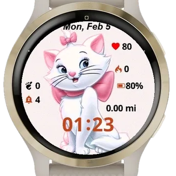 Little Cat Garmin watch face preview