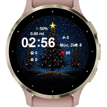 Little Christmas Tree Garmin watch face preview