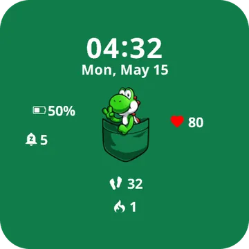 Little Crocodile Garmin watch face preview