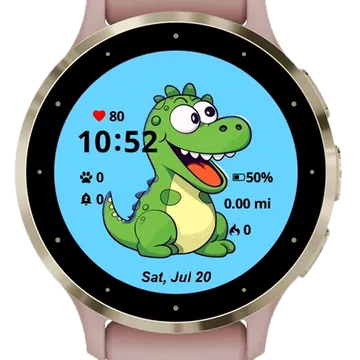 Little Crocodile Garmin watch face preview