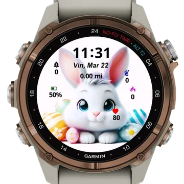 Little Cute Bunny Garmin watch face preview