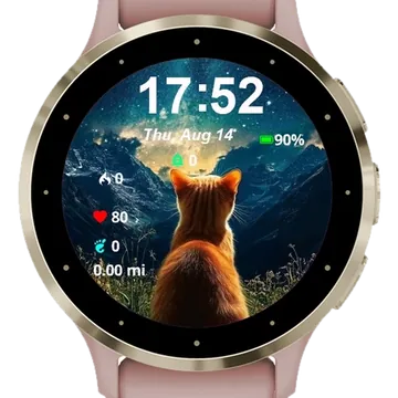 Little Cute Cat Garmin watch face preview