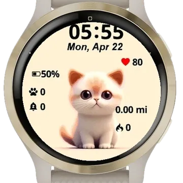 Little Cute Cat Garmin watch face preview