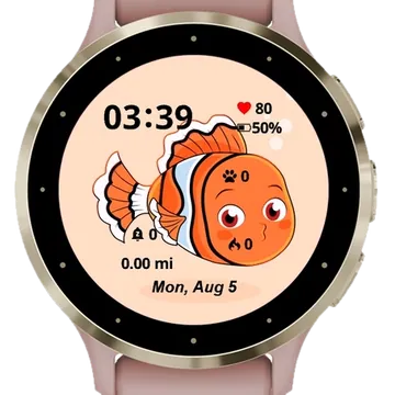 Little Fish Garmin watch face preview