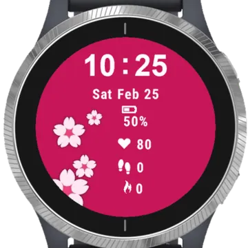 Little Flowers Background Garmin watch face preview