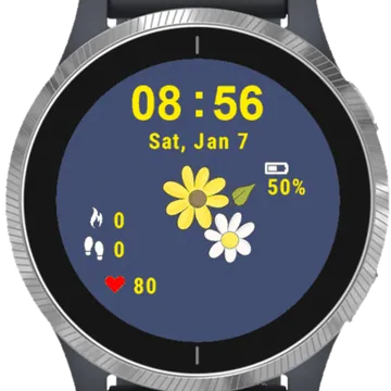 Little Flowers Garmin watch face preview