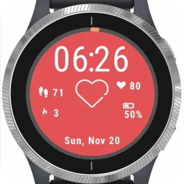 Little Heart Garmin watch face preview