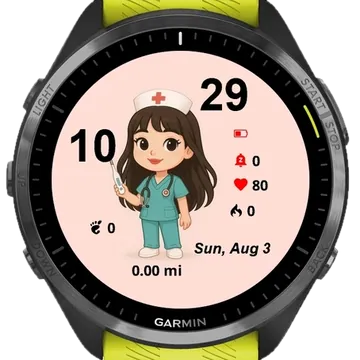 Little Nurse Garmin watch face preview
