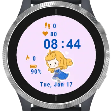 Little Princess With Dress Garmin watch face preview