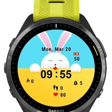 Little Rabbit Garmin watch face preview