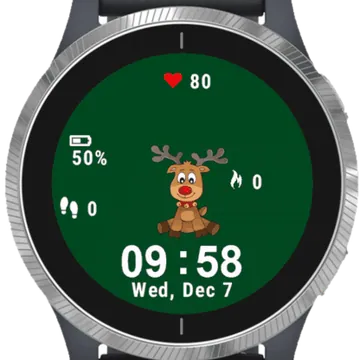 Little Reindeer Garmin watch face preview