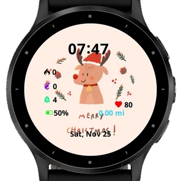 Little Reindeer Garmin watch face preview