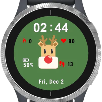 Little Reindeer Garmin watch face preview
