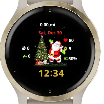 Little Santa Garmin watch face preview